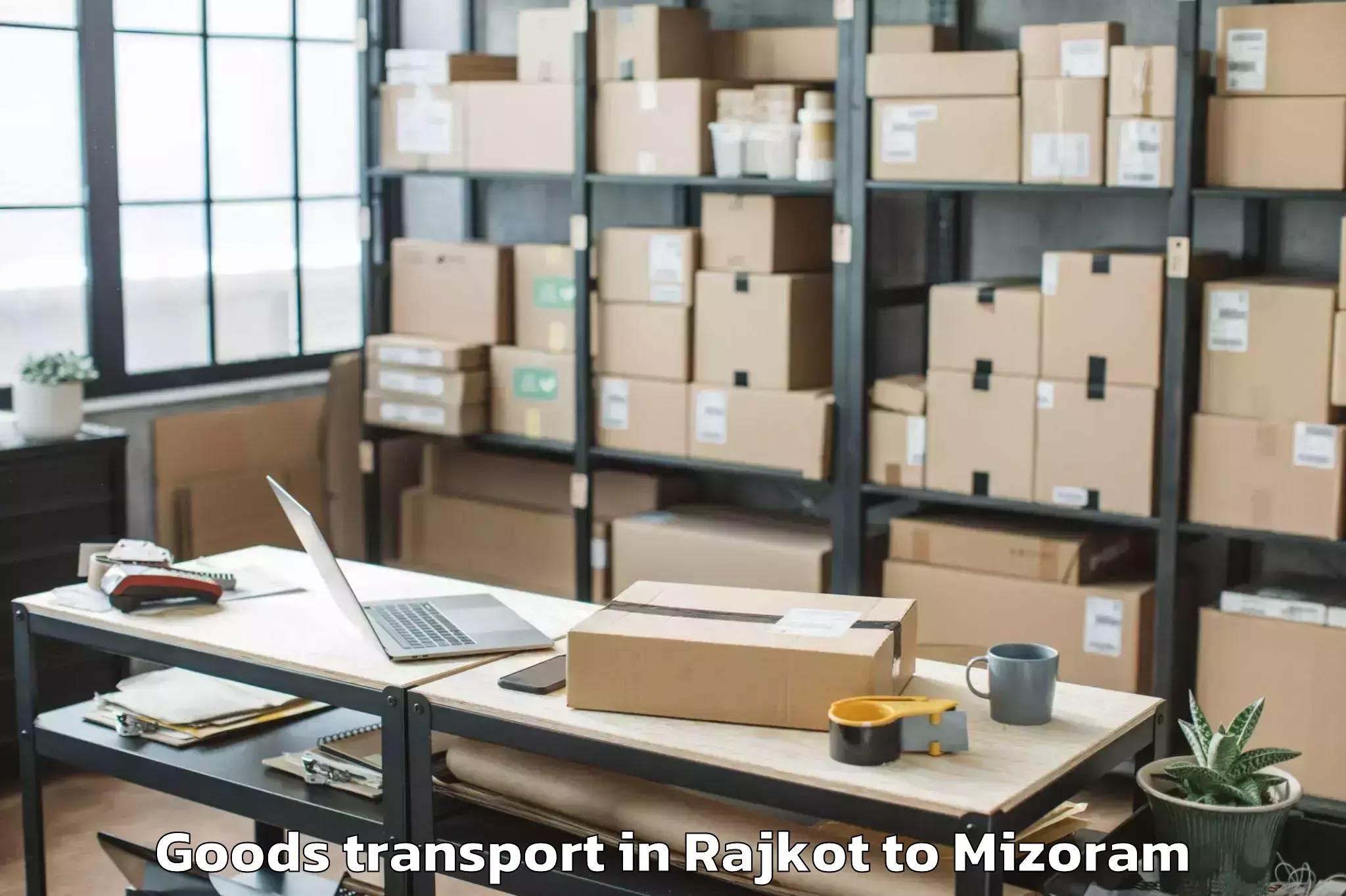 Reliable Rajkot to Thenzawl Goods Transport